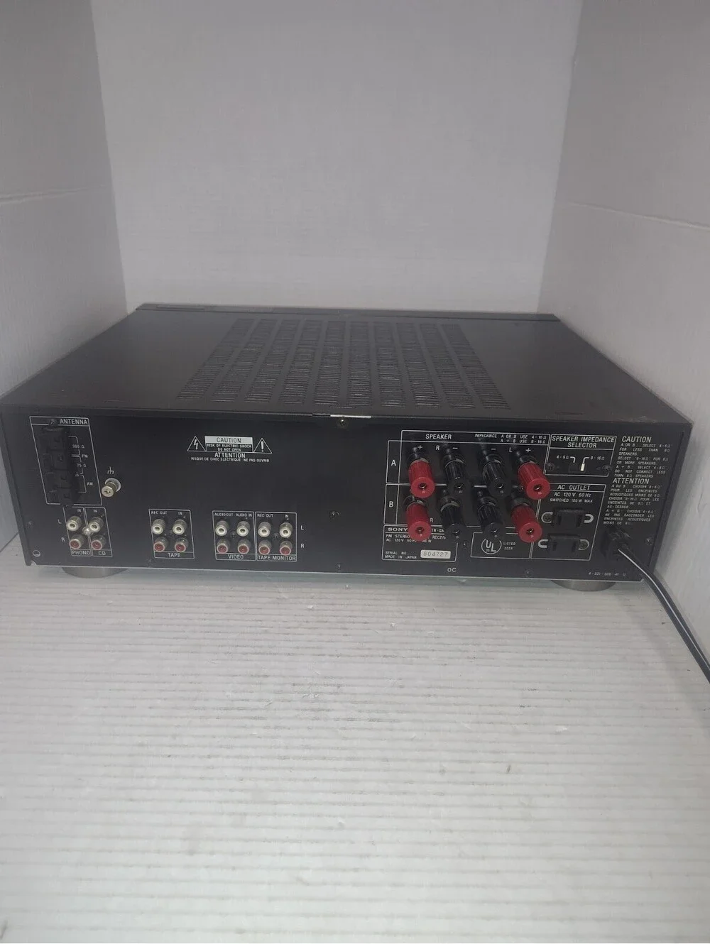 Vintage Sony STR-GX40ES ES Series FM/AM Stereo Receiver Chet Hancock Plaque